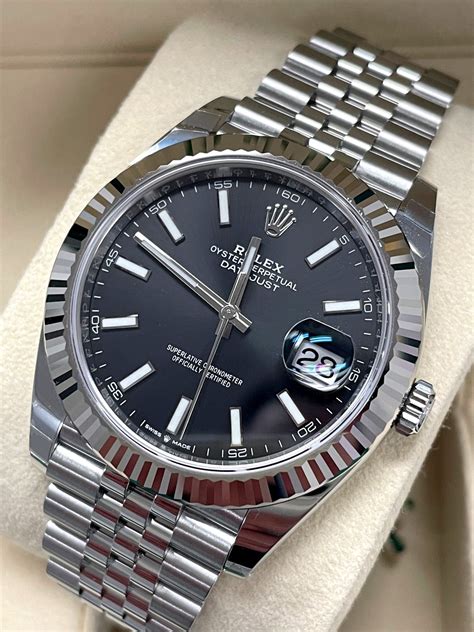 datejust 41mm black dial.